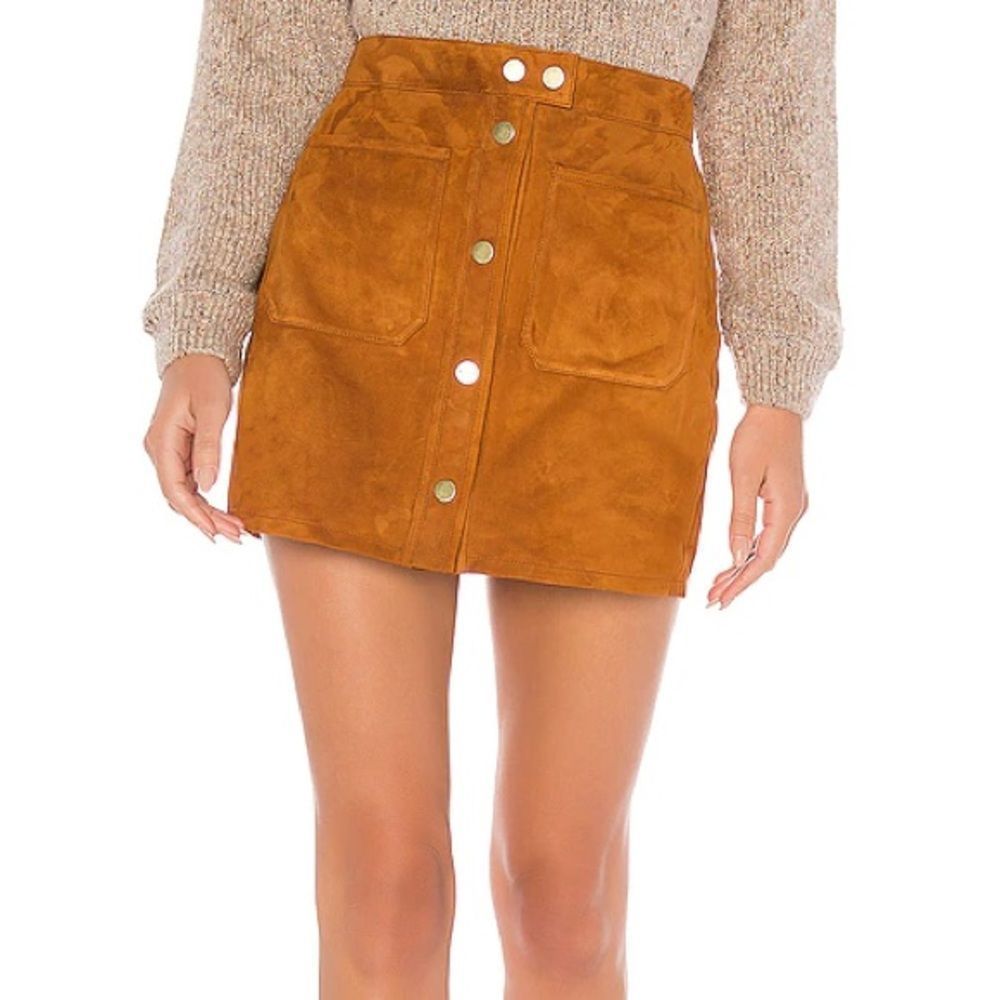 FRAME Suede Skirt